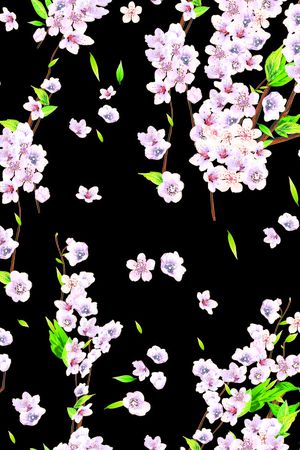 紫色桃花印花华亿平台图片