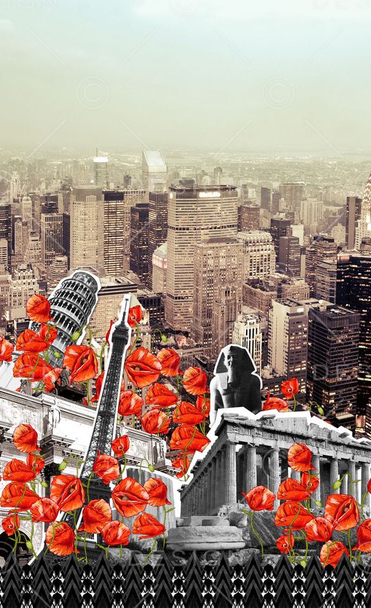 埃菲尔铁塔印花华亿平台图片