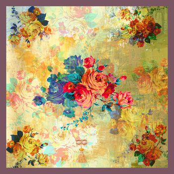 复古印花华亿平台图片