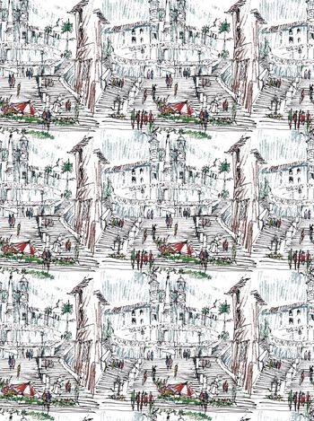 456116-原创纯手绘建筑 大牌