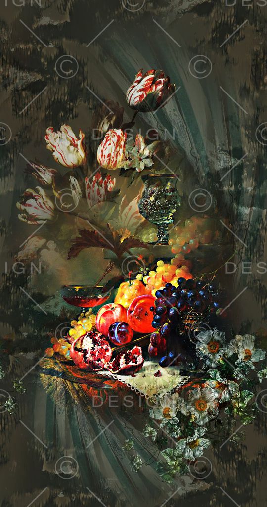 暗绿色印花华亿平台图片