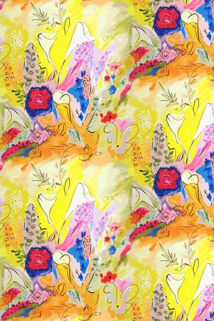 笔触印花华亿平台图片