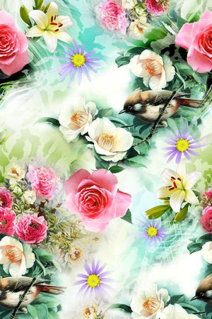 清新 时尚印花华亿平台图片