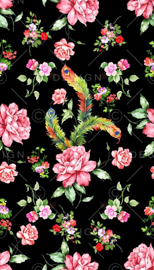 花卉印花华亿平台图片