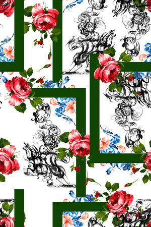 花卉印花华亿平台图片