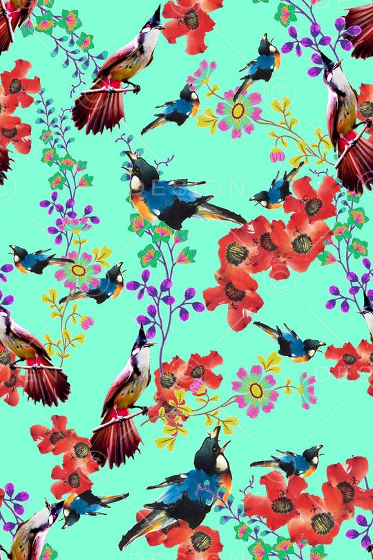 花卉印花华亿平台图片