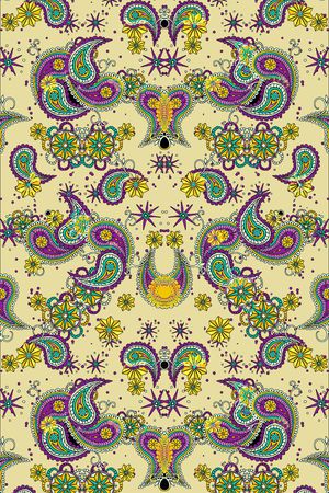 佩斯利风格印花华亿平台图片