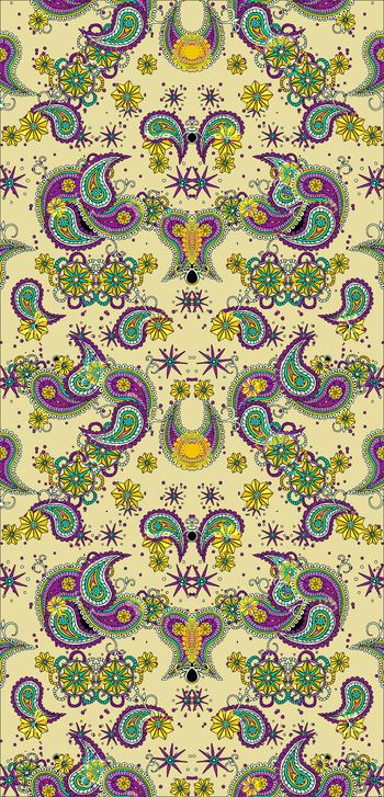 佩斯利风格印花华亿平台图片