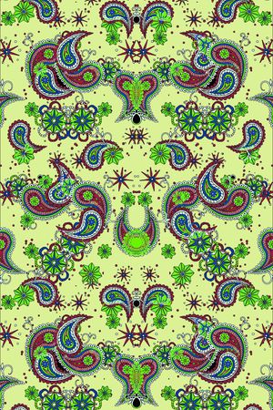 佩斯利风格印花华亿平台图片