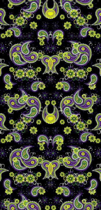 456432-佩斯里风格   腰果花卉