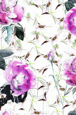 水墨印花华亿平台图片