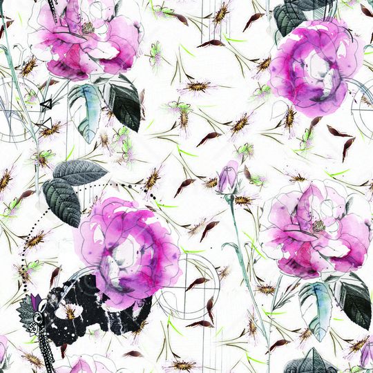 水墨印花华亿平台图片