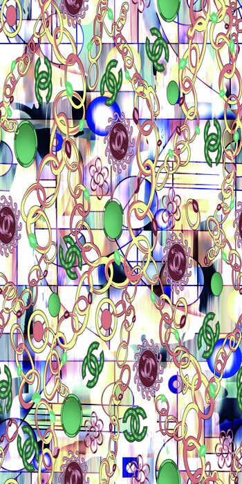 456526-光影大连环 风火轮 渐变锁链 圆环