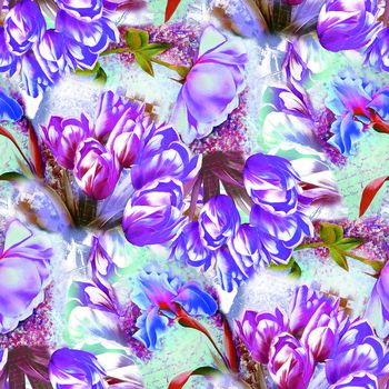 456542-郁金香欢腾 花朵花卉