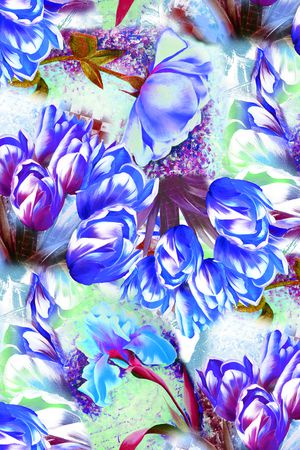 花卉印花华亿平台图片