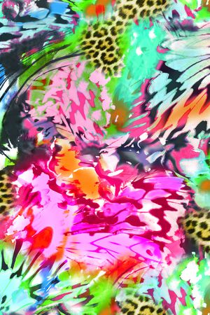 抽象羽毛印花华亿平台图片