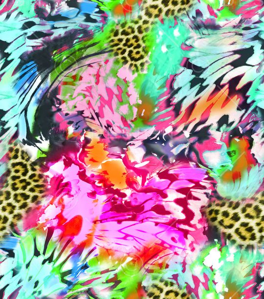 抽象羽毛印花华亿平台图片