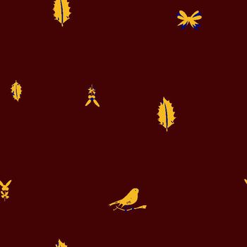 456663-男装衬衫几何蝴蝶小树叶印花