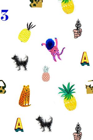 POP手绘插画风格印花华亿平台图片