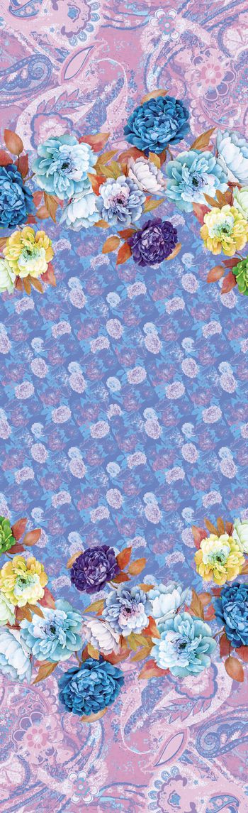 456832-手绘大理花牡丹两头经典围巾华亿平台