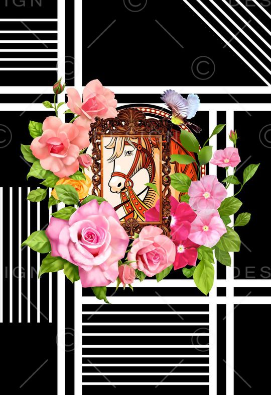 潮流时尚印花华亿平台图片