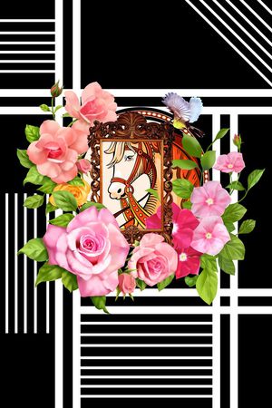 潮流时尚印花华亿平台图片