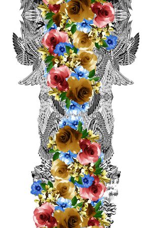 定位花卉印花华亿平台图片