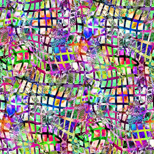 网格波浪印花华亿平台图片