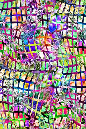 网格波浪印花华亿平台图片