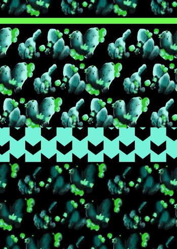 457115-男女通用手绘仙人掌活性印花，有分色