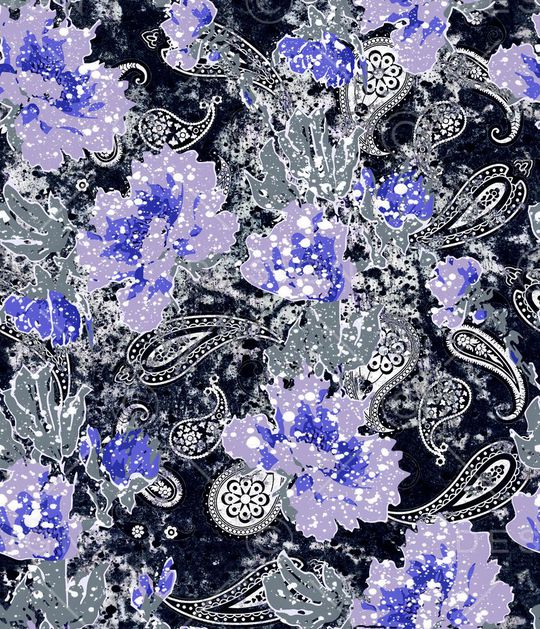 水墨印花华亿平台图片