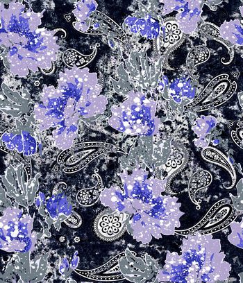 457118-水墨肌理雪花点花卉腰果花佩斯利组合