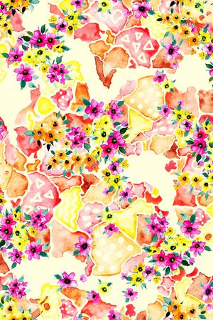 几何 彩色 迷彩花纹 小碎花印花华亿平台图片