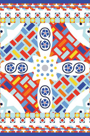 几何印花华亿平台图片