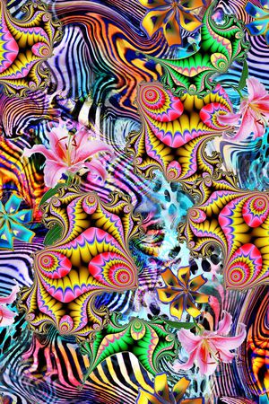 抽象印花华亿平台图片