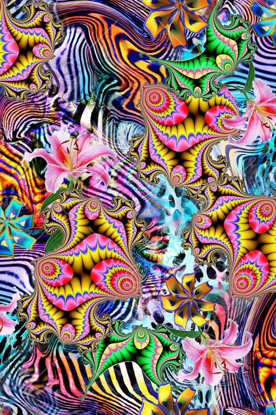 抽象印花华亿平台图片