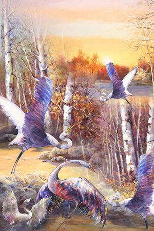 大牌风景印花华亿平台图片