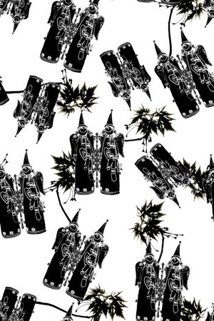 水墨印花华亿平台图片