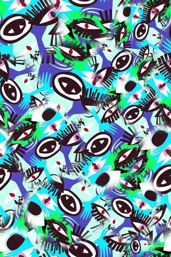 457619-趣味插画手绘眼睛