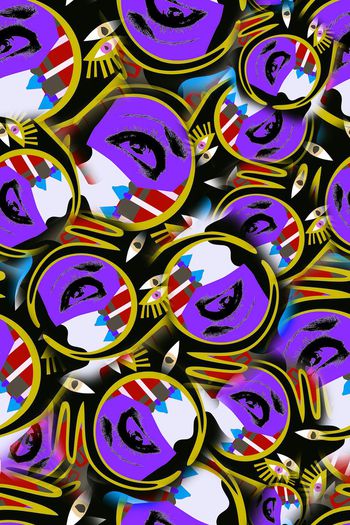 457624-个性怪诞白眼插画