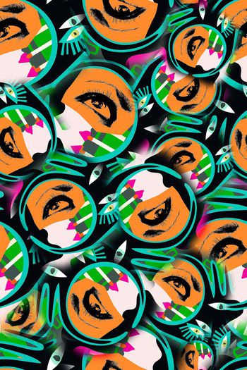 457625-个性怪诞白眼插画