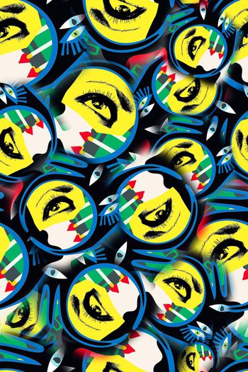 457626-个性怪诞白眼插画