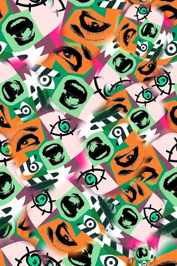 457631-涂鸦大嘴巴眼睛