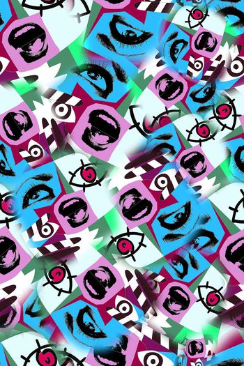 457636-涂鸦大嘴巴眼睛