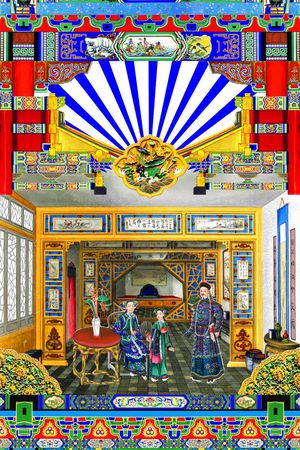 中国风印花华亿平台图片