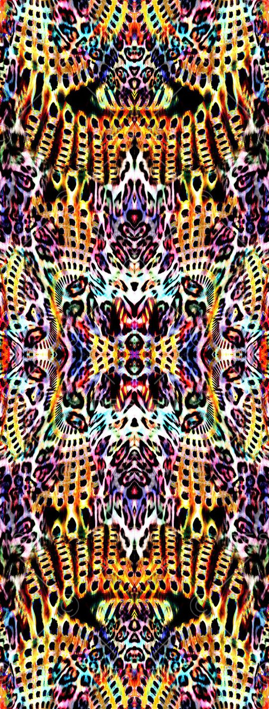 豹纹几何印花华亿平台图片