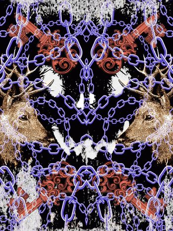 457781-欧式复古大牌潮牌梦幻幽暗森林猎物链