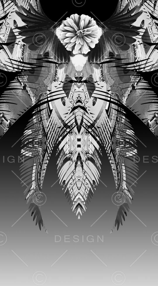 男装破碎花卉组合印花华亿平台图片