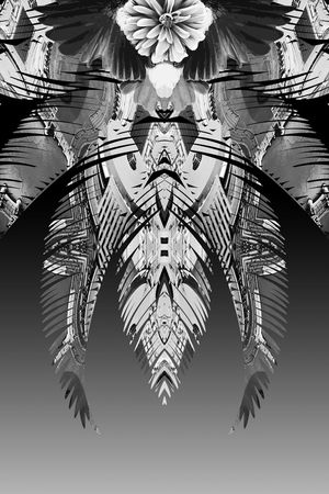 男装破碎花卉组合印花华亿平台图片