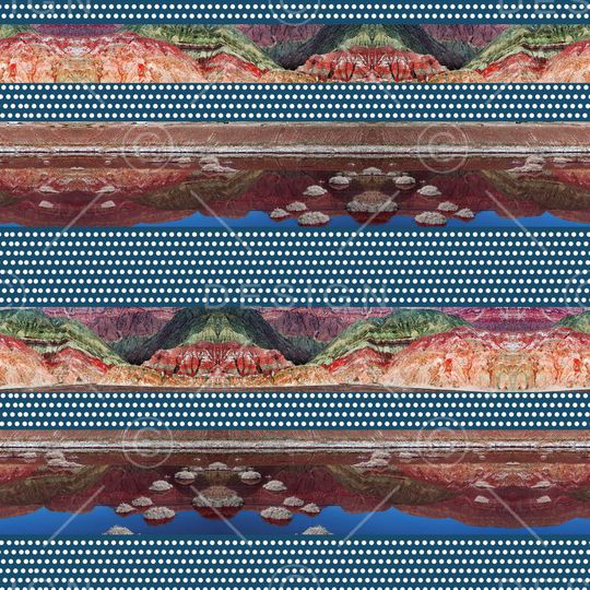 抽象岩石纹路波点印花华亿平台图片